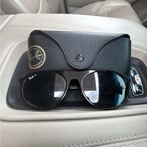 Ray-Ban Black and Brown Sunglasses with Case